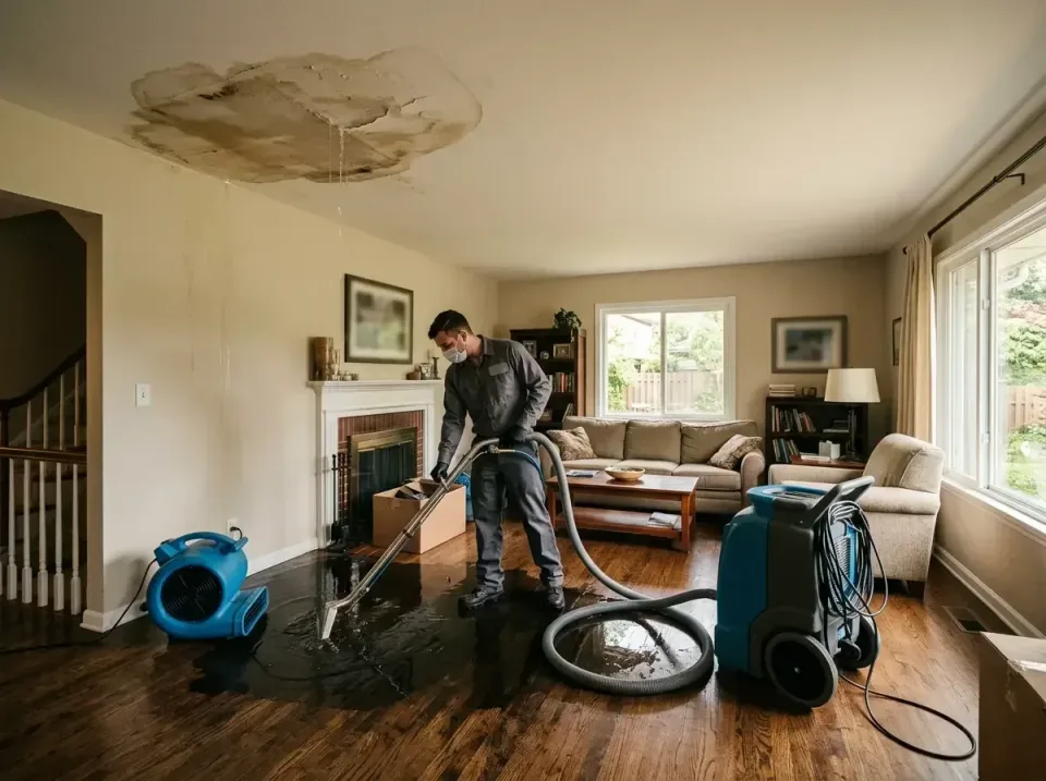 attic-pipe-burst-ceiling-drip-008 — frequently asked questions, Water Damage Restoration & Carpet Care in Monroe, WI